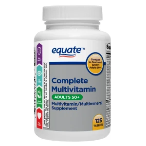 Equate Complete Multivitamin/Multimineral Supplement Tablets, Adults 50+, 125 Count, Compare to Centrum® Silver® Adults 50+